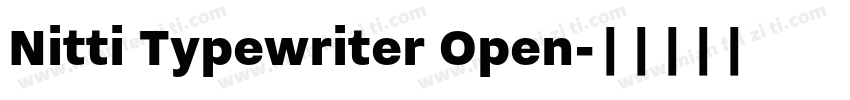 Nitti Typewriter Open字体转换